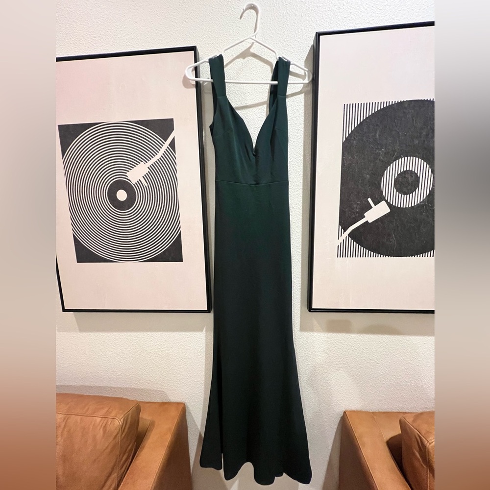 Lulu's Deep Green Fitted Gown